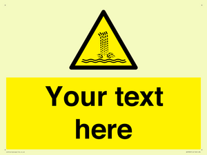 Custom warning artificial waterfall